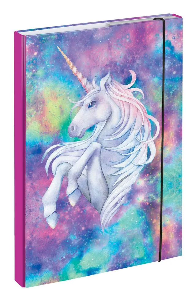 baagl-notebook-folders-unicorn-chemise-a4-licorne-lastique image 1