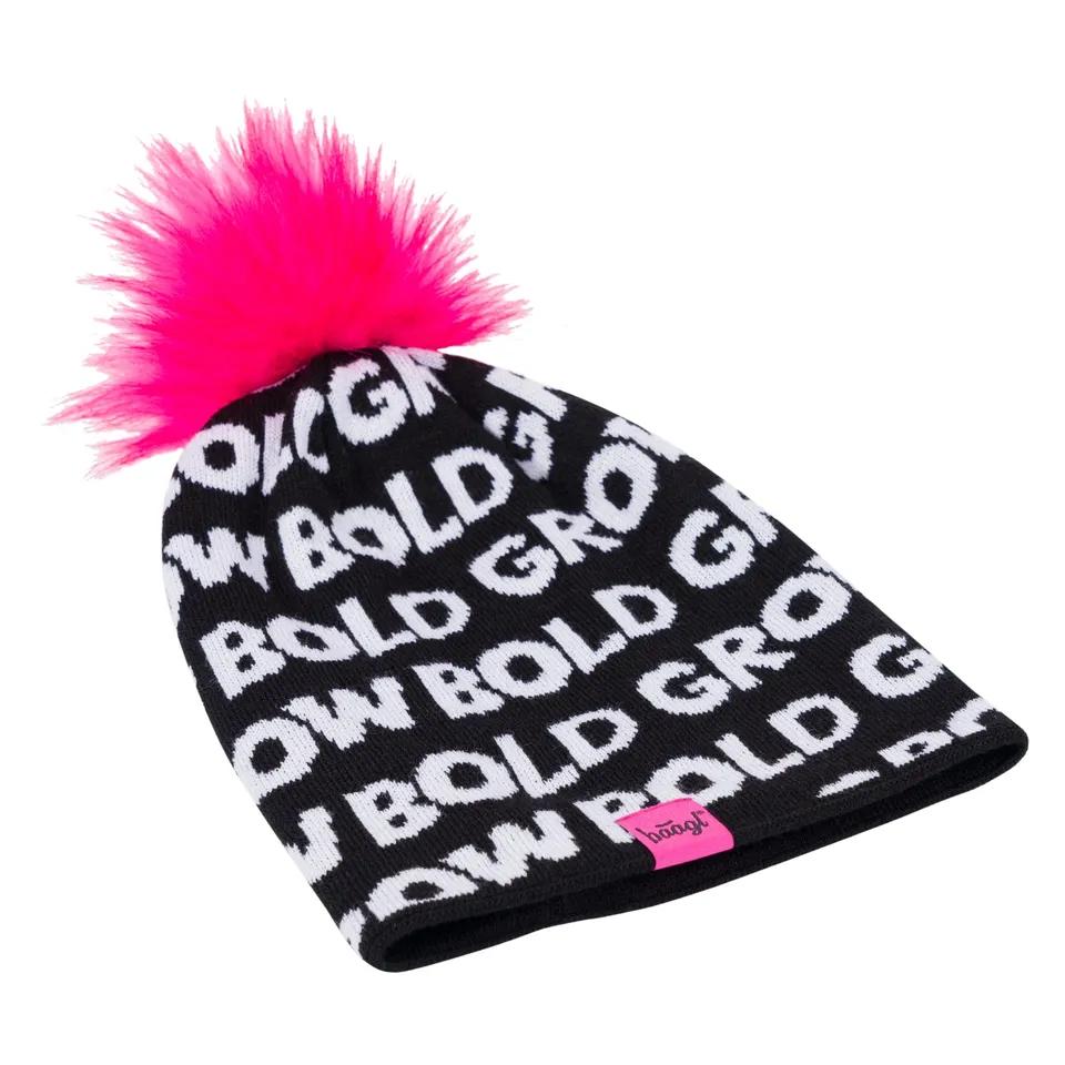 baagl-bonnet-tricot-rose-pompon-fille-6-12-ans image 1