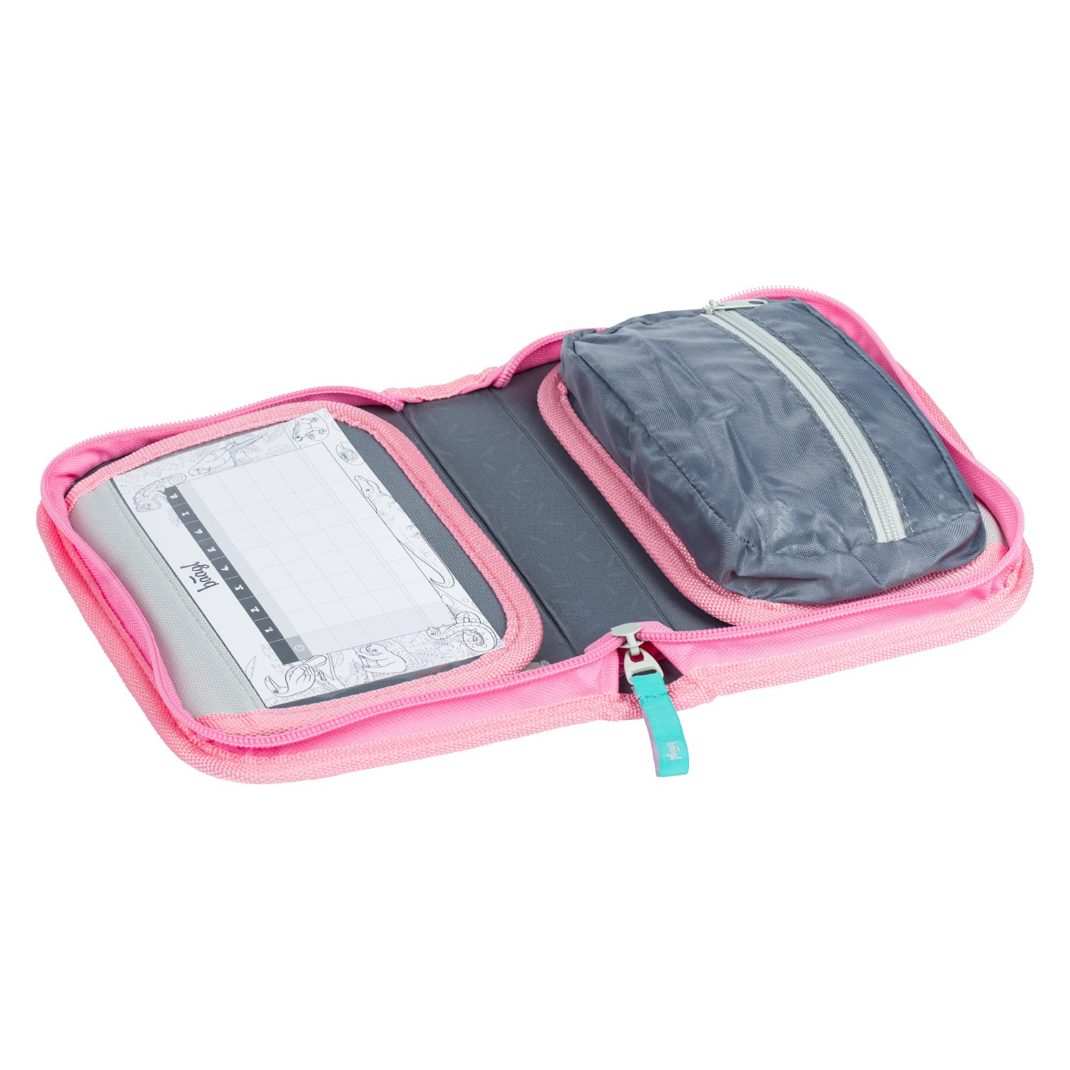 baagl-flamingo-trousse-scolaire-1-compartiment-rose image 3