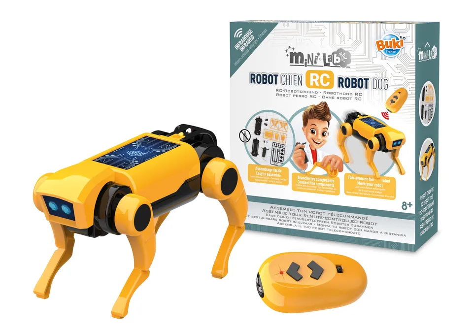 buki-mini-lab-3019-chien-robot-rc-construire-t-l-commande-8-ans image 1