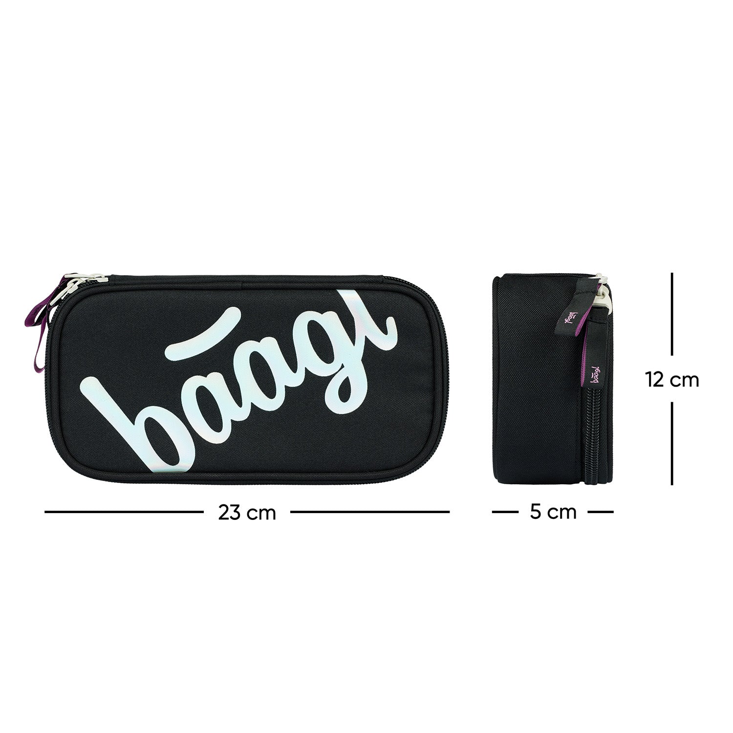 baagl-metallic-holo-trousse-scolaire-rigide-holographique image 4