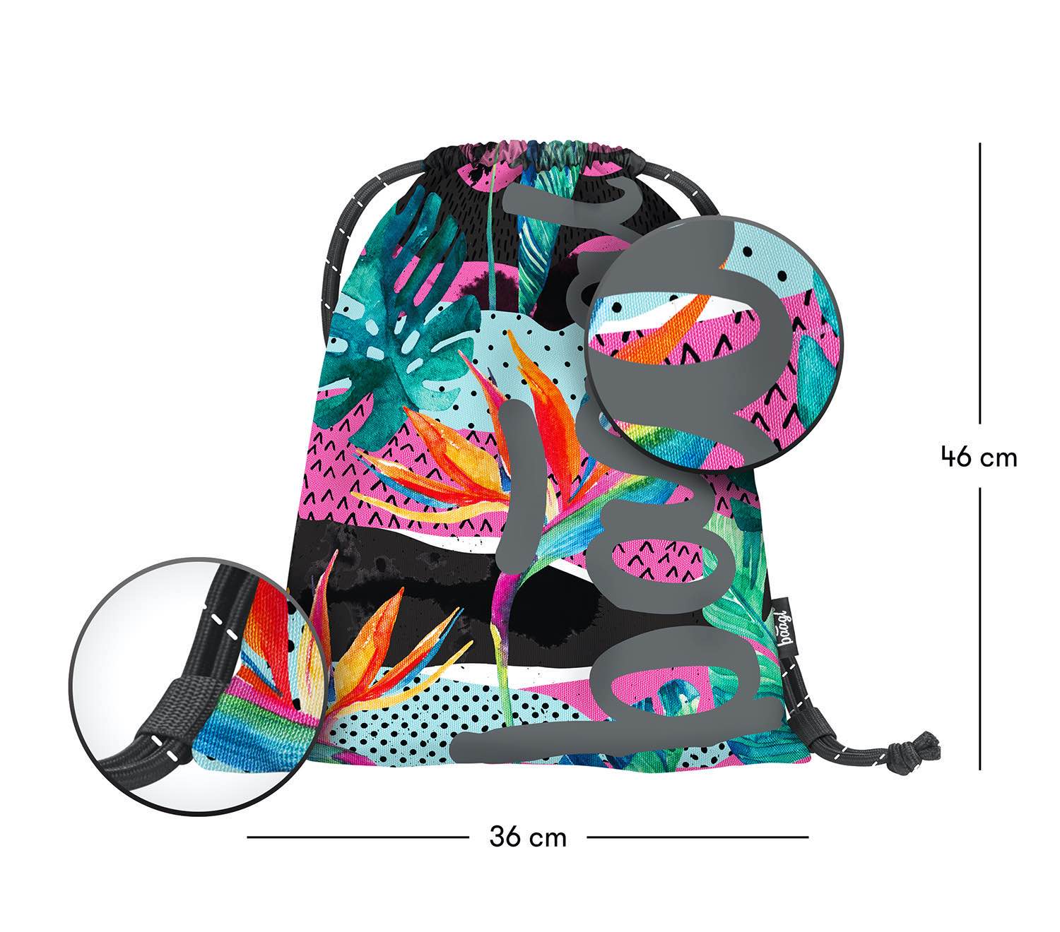 baagl-skate-fresh-sac-gym-enfant-pochon-logo-phosphorescent image 3