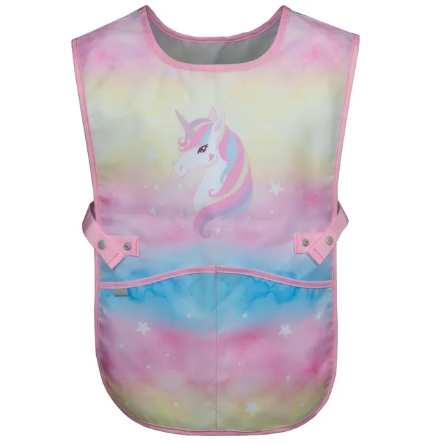 baagl-rainbow-unicorn-tablier-enfant-licorne-2-poches-lavable image 1
