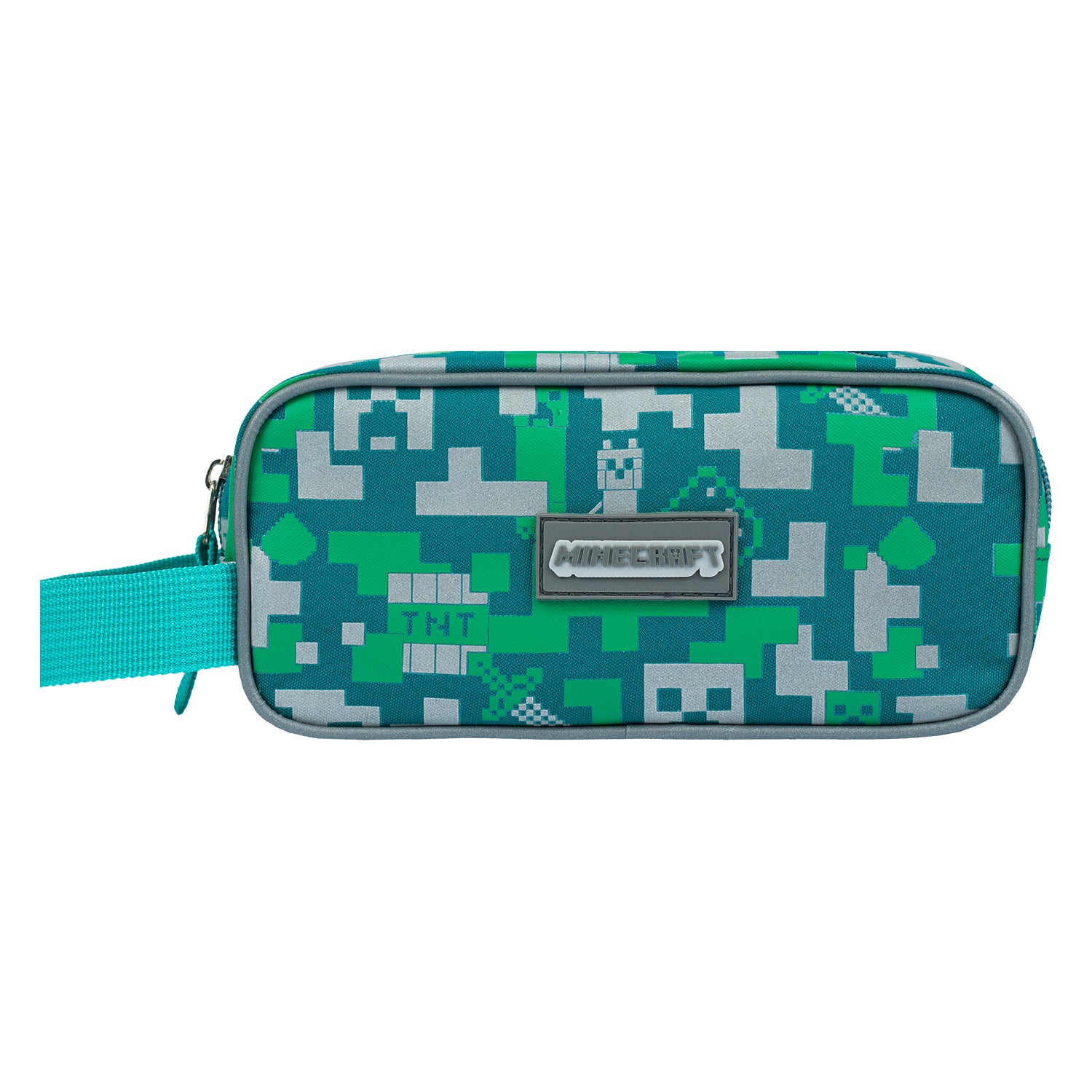 baagl-minecraft-silver-creeper-trousse-scolaire-1-compartiment image 5