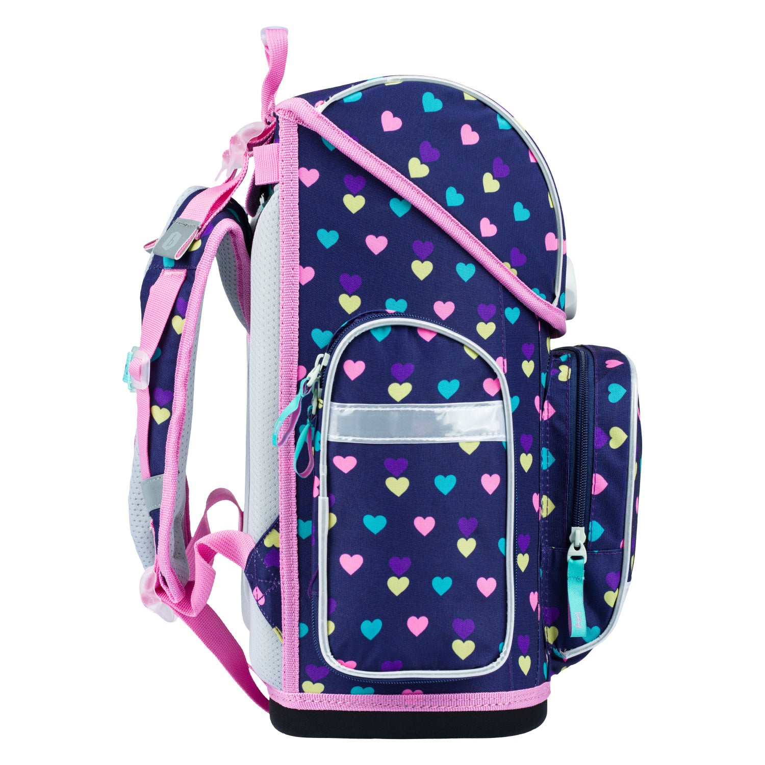 baagl-ergo-pink-hearts-cartable-rose-19-l-magn-tique image 3