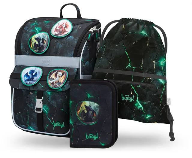 baagl-zippy-dragons-set-cartable-3-pi-ces-ergonomique-18-l image 1