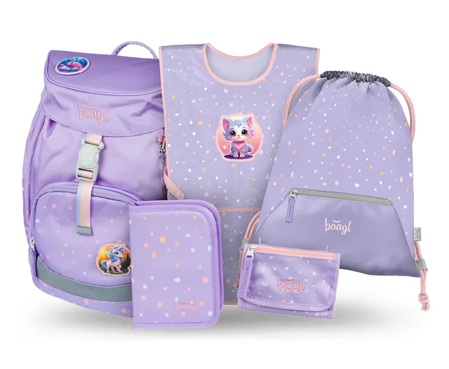 baagl-airy-pets-iii-ensemble-cartable-l-ger-3-pi-ces-fille image 1