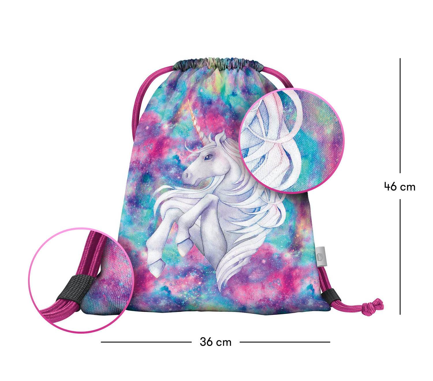 baagl-gym-sacks-unicorn-sac-gym-licorne-enfant image 3
