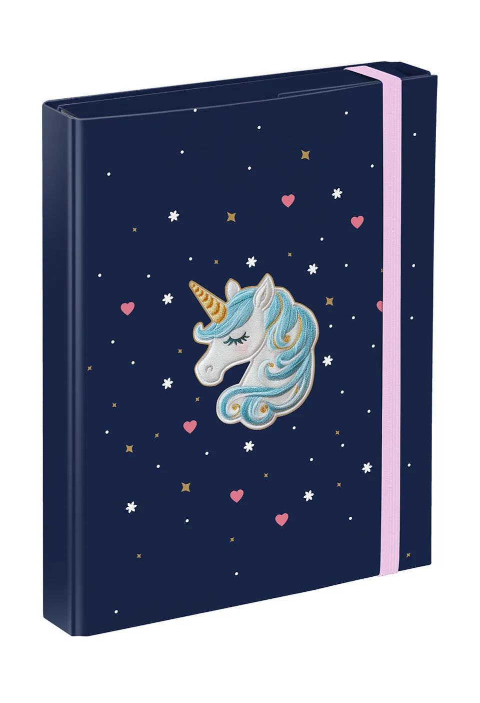 baagl-unicorn-gold-chemise-a5-lastique-licorne image 1
