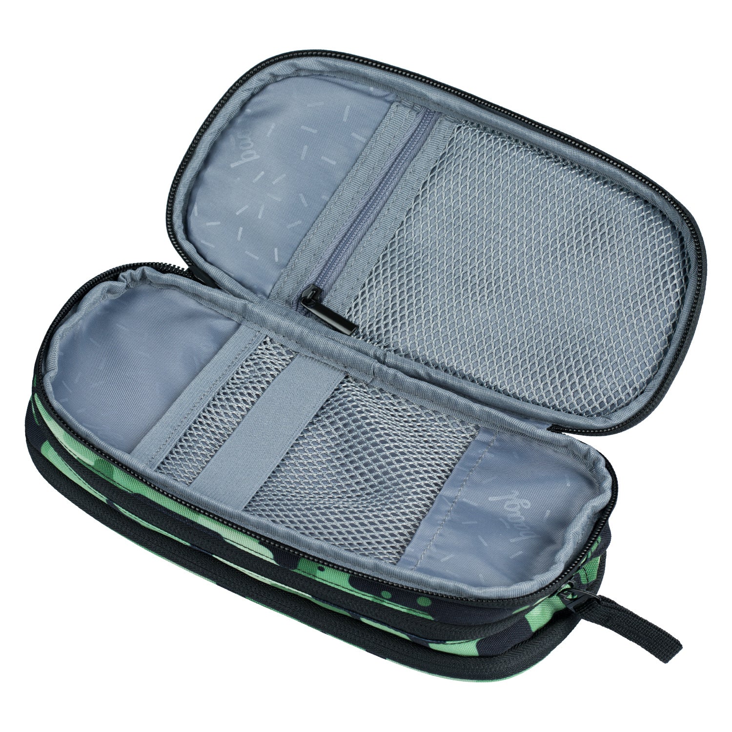 baagl-trousse-tudiante-green-3-compartiments-verte image 3
