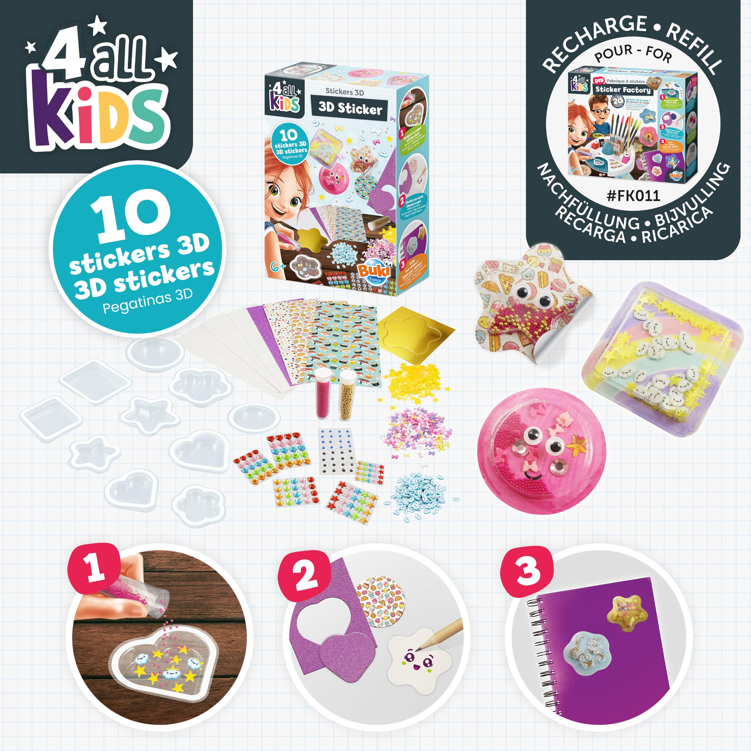 buki-fk026-autocollants-3d-kawaii-stickers-enfants-x10 image 5