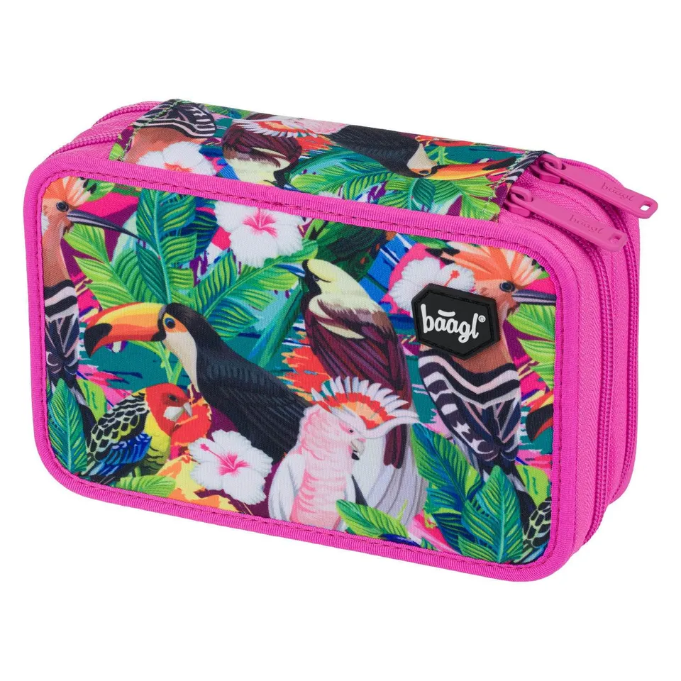 baagl-toucan-trousse-scolaire-double-compartiment-vide image 1