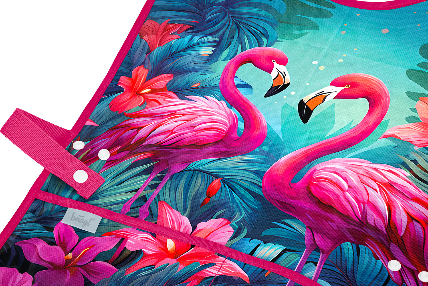 baagl-tablier-enfant-flamingos-blouse-peinture-2-poches image 3