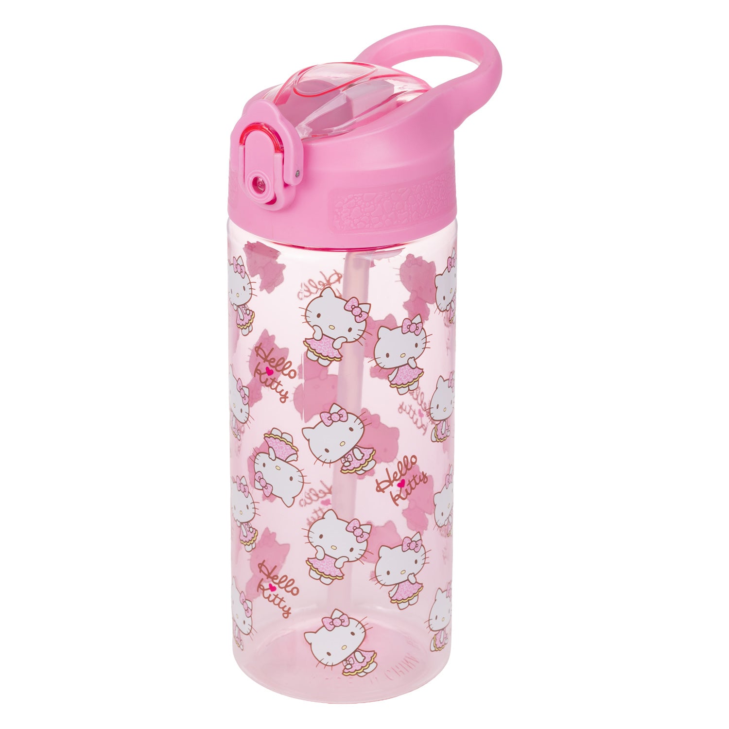 baagl-drinking-bottles-gourde-hello-kitty-500-ml-paille image 1