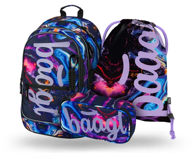 baagl-core-marble-sac-dos-ensemble-3-pi-ces-marbr image 1