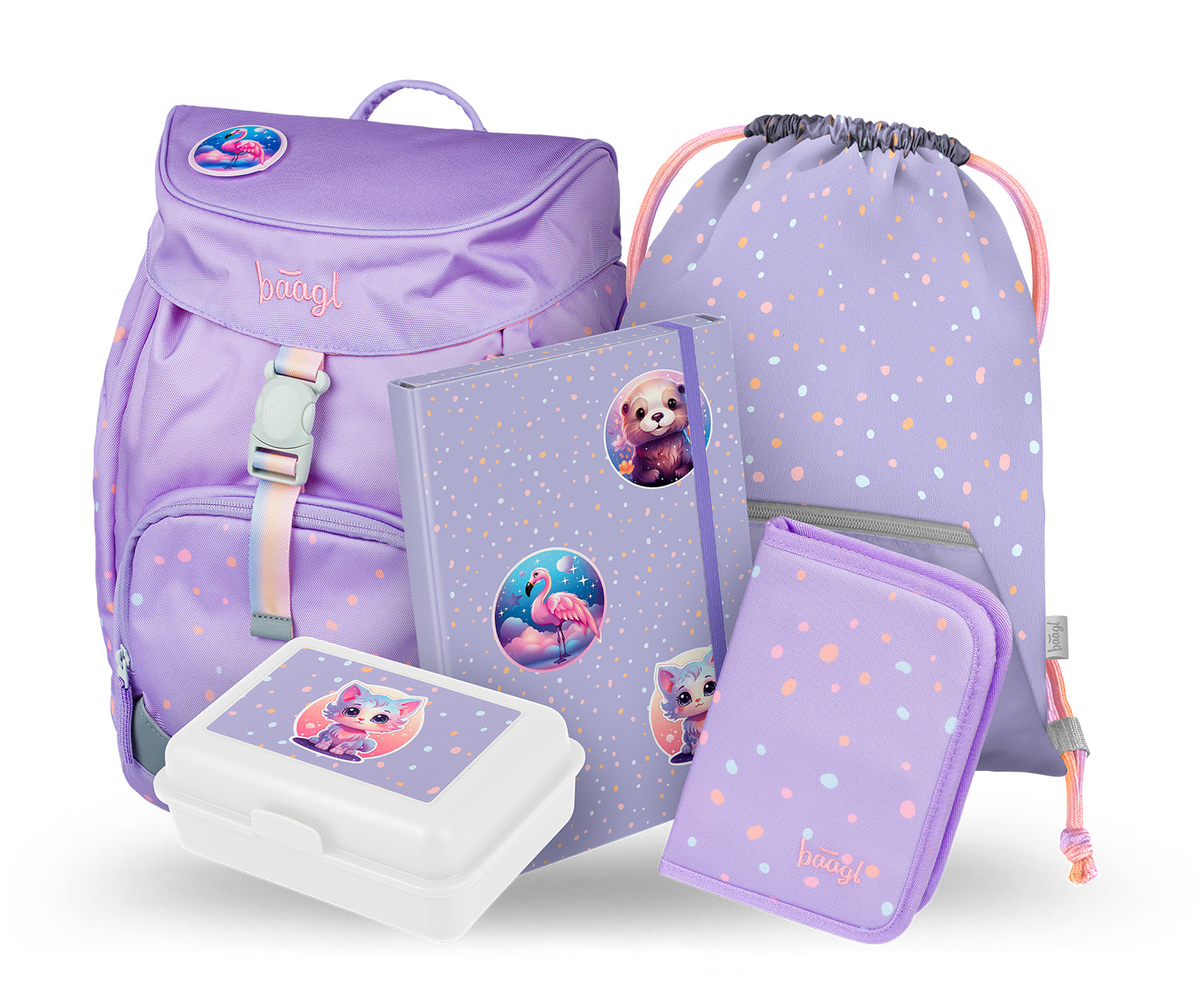 baagl-airy-pets-ii-cartable-set-scolaire-4-pcs-ultral-ger image 1