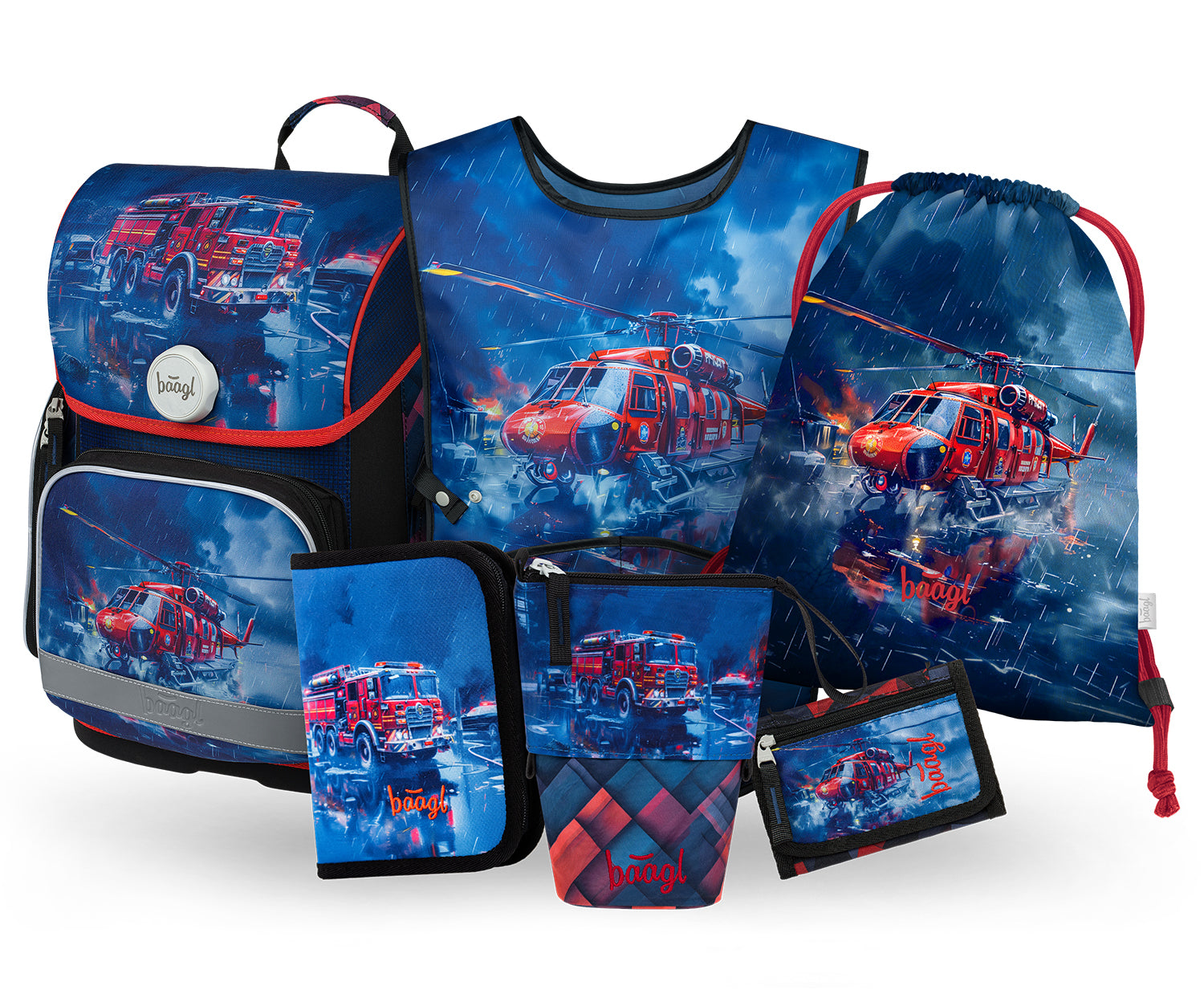 baagl-ergo-rescuers-iv-cartable-ensemble-4-pi-ces-pompier image 1