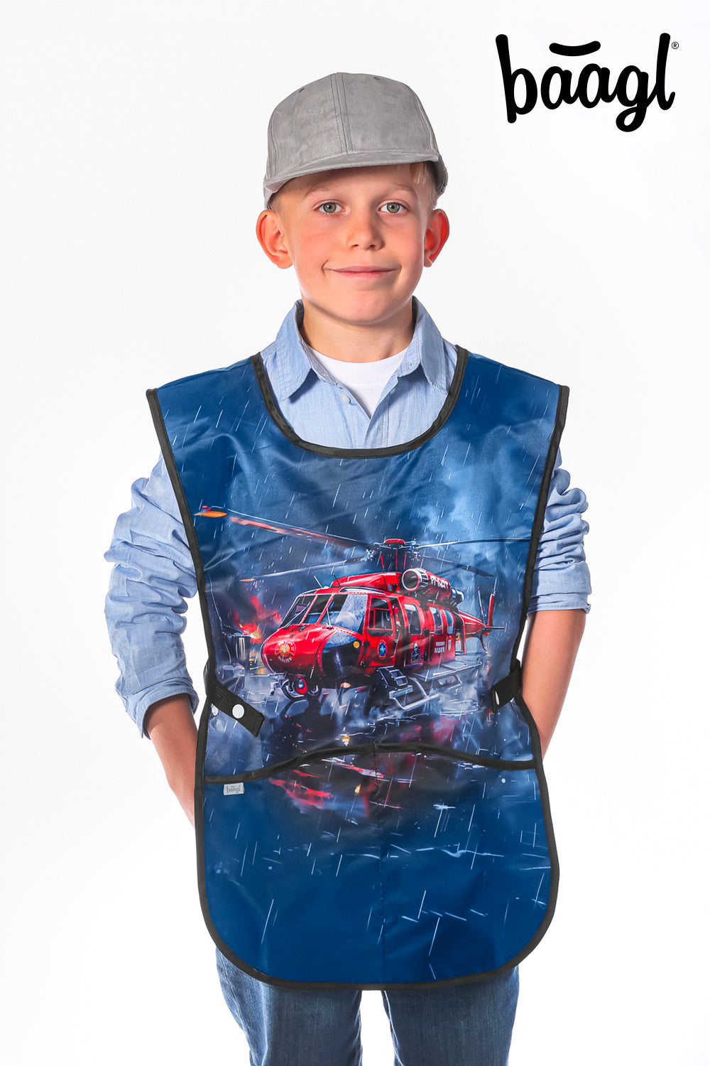 baagl-rescuers-tablier-enfant-peinture-2-poches-lavable image 5