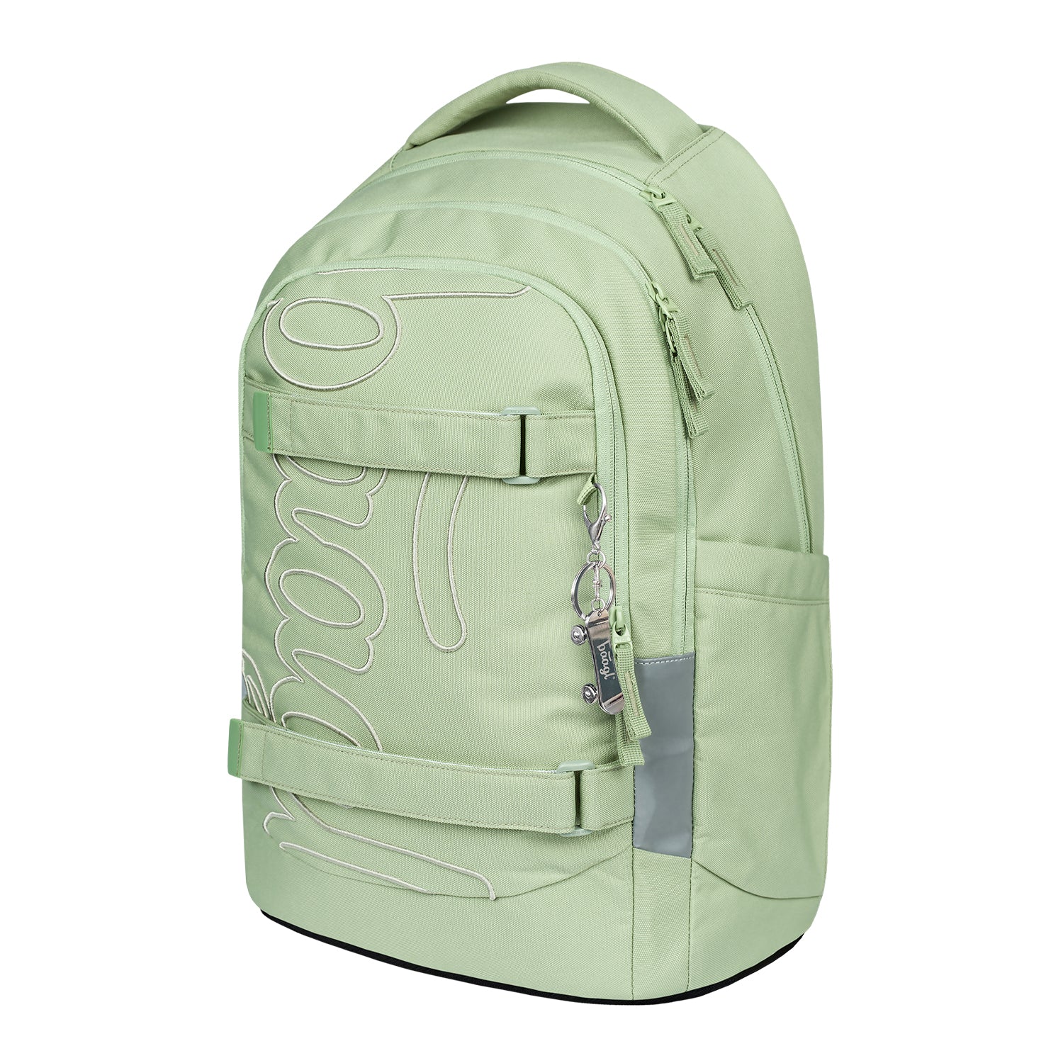 baagl-skate-max-menthol-sac-dos-scolaire-recycl-3-compartiments image 2