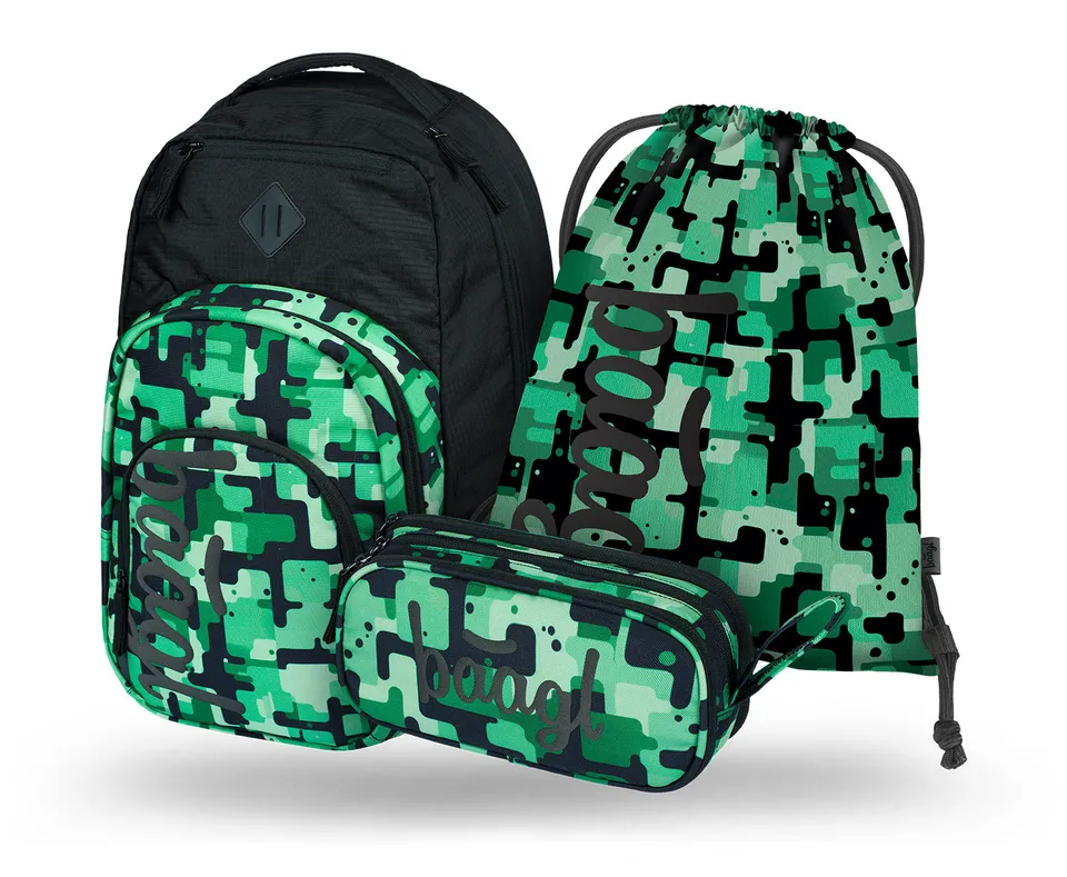 baagl-coolmate-green-kit-scolaire-3-pi-ces-35-l image 1