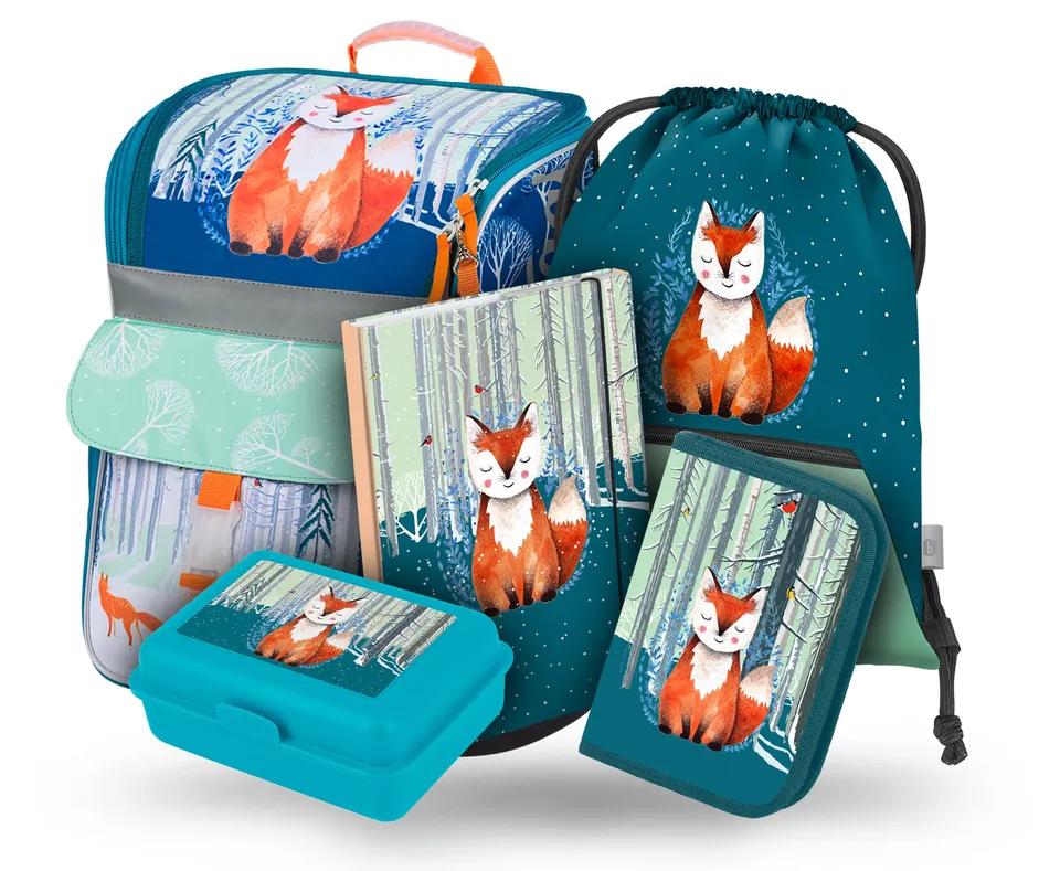 baagl-school-sets-zippy-fox-cartable-ensemble-3-pi-ces-renard image 1