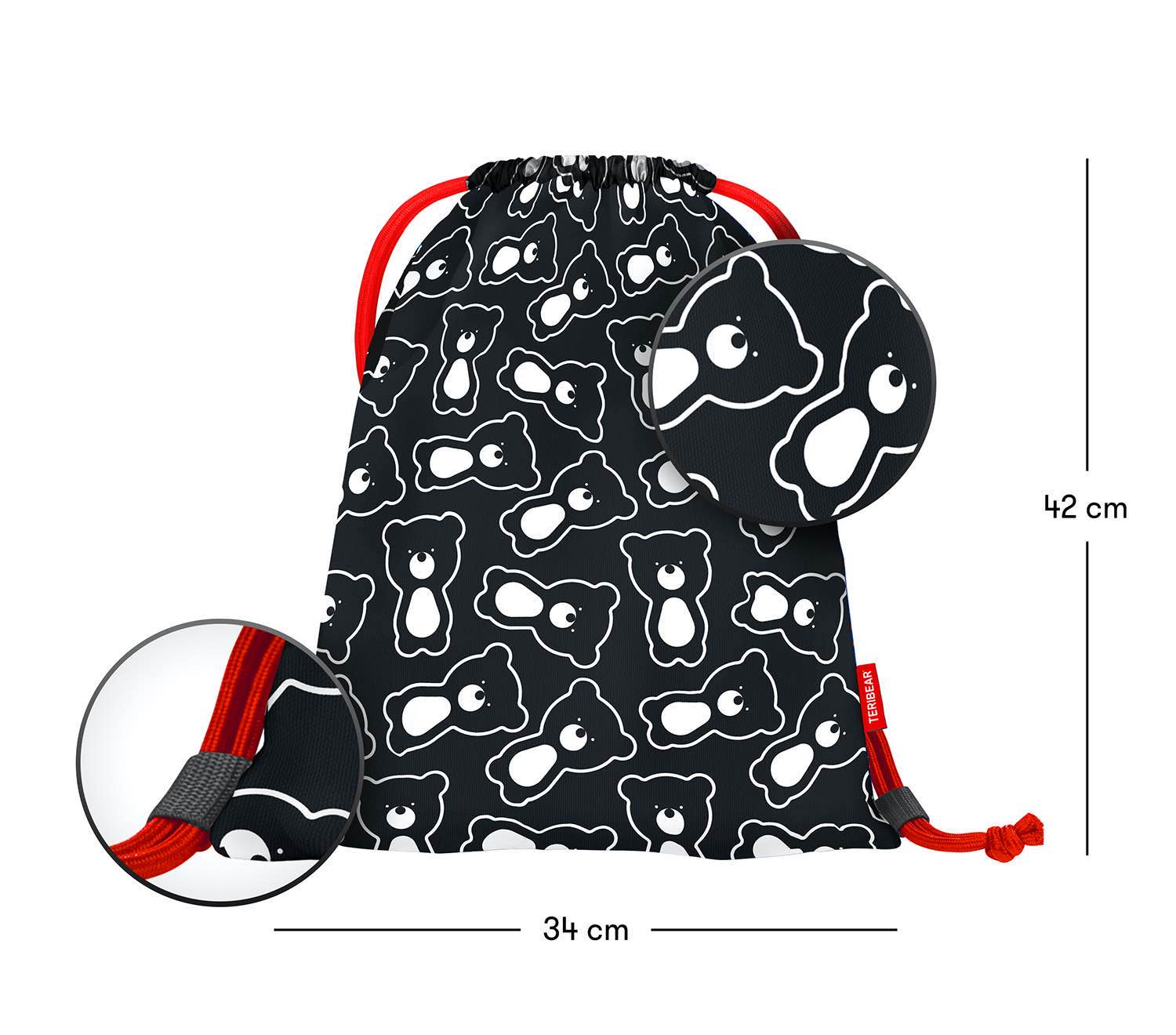 baagl-teribear-sac-gym-noir-enfant-sport image 3