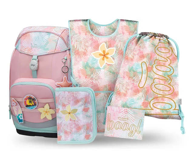 baagl-airy-plus-sunset-ii-set-cartable-fille-trousse image 1