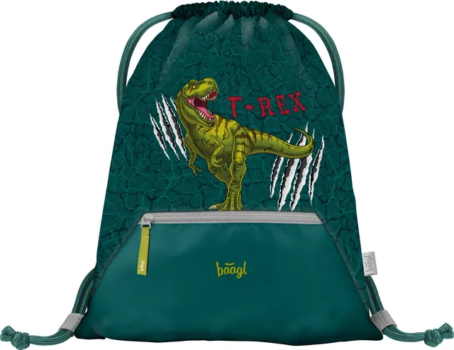 baagl-t-rex-sac-gym-enfant-poche-zip-dinosaure image 1