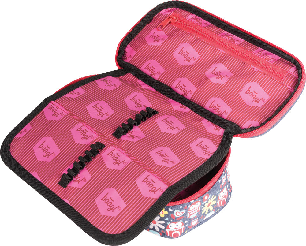 baagl-happy-owls-trousse-scolaire-chouette-fermeture-clair image 3