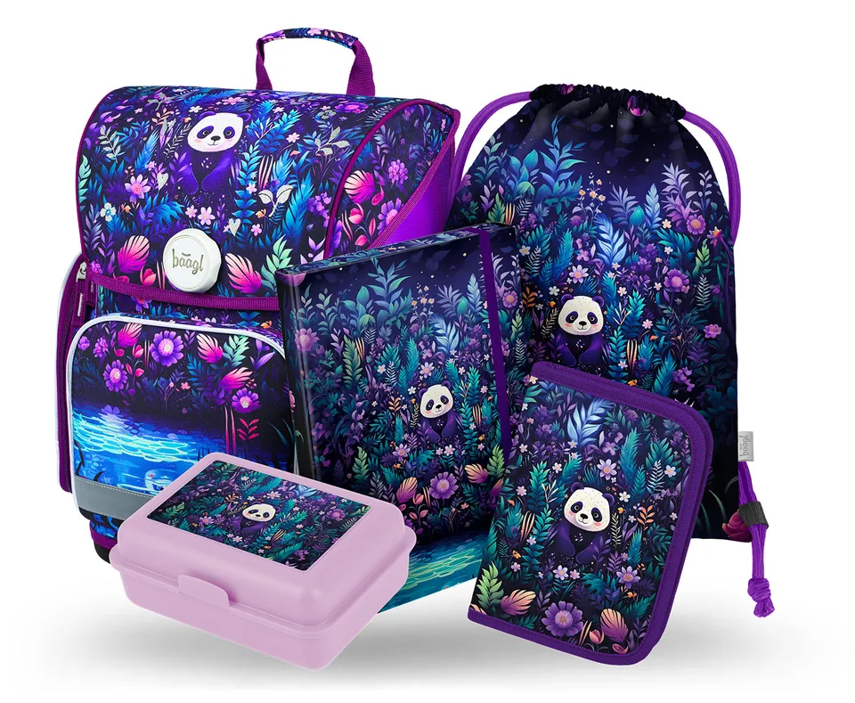 baagl-ergo-jungle-panda-ii-set-cartable-magn-tique image 1