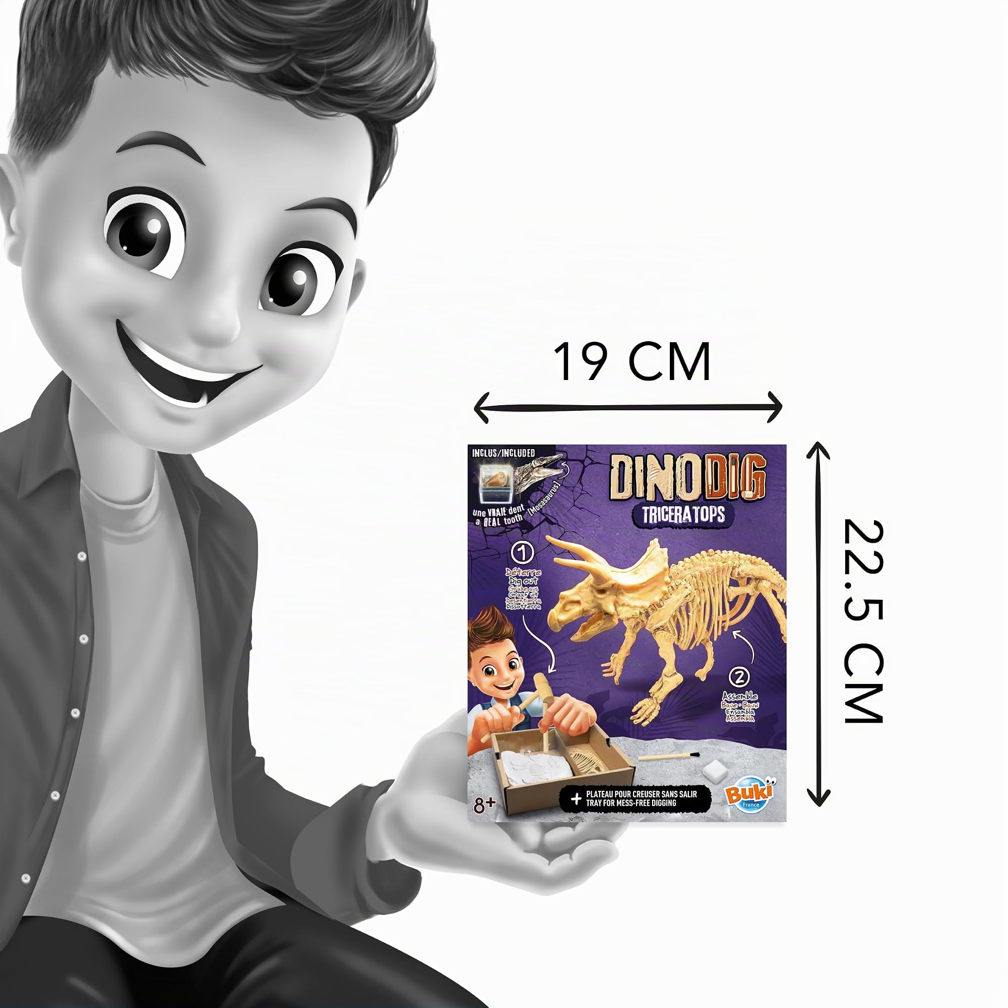 buki-science-dino-dig-tric-ratops-kit-de-fouille-dent-mosasaure image 6