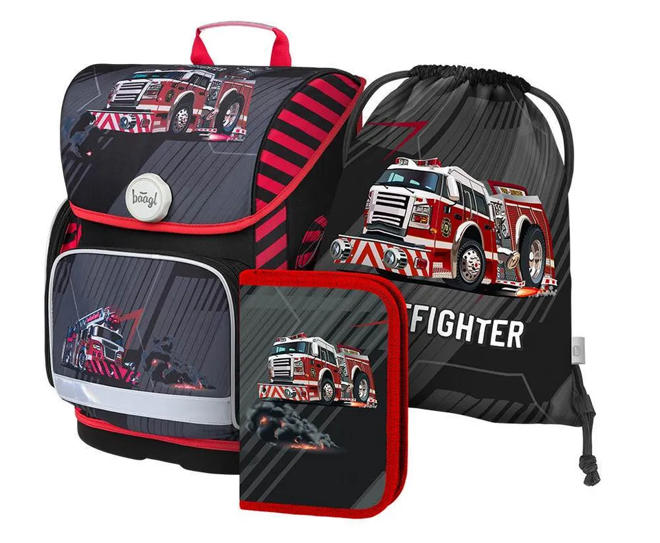 baagl-ergo-firetruck-cartable-3-pi-ces-camion-pompier image 1