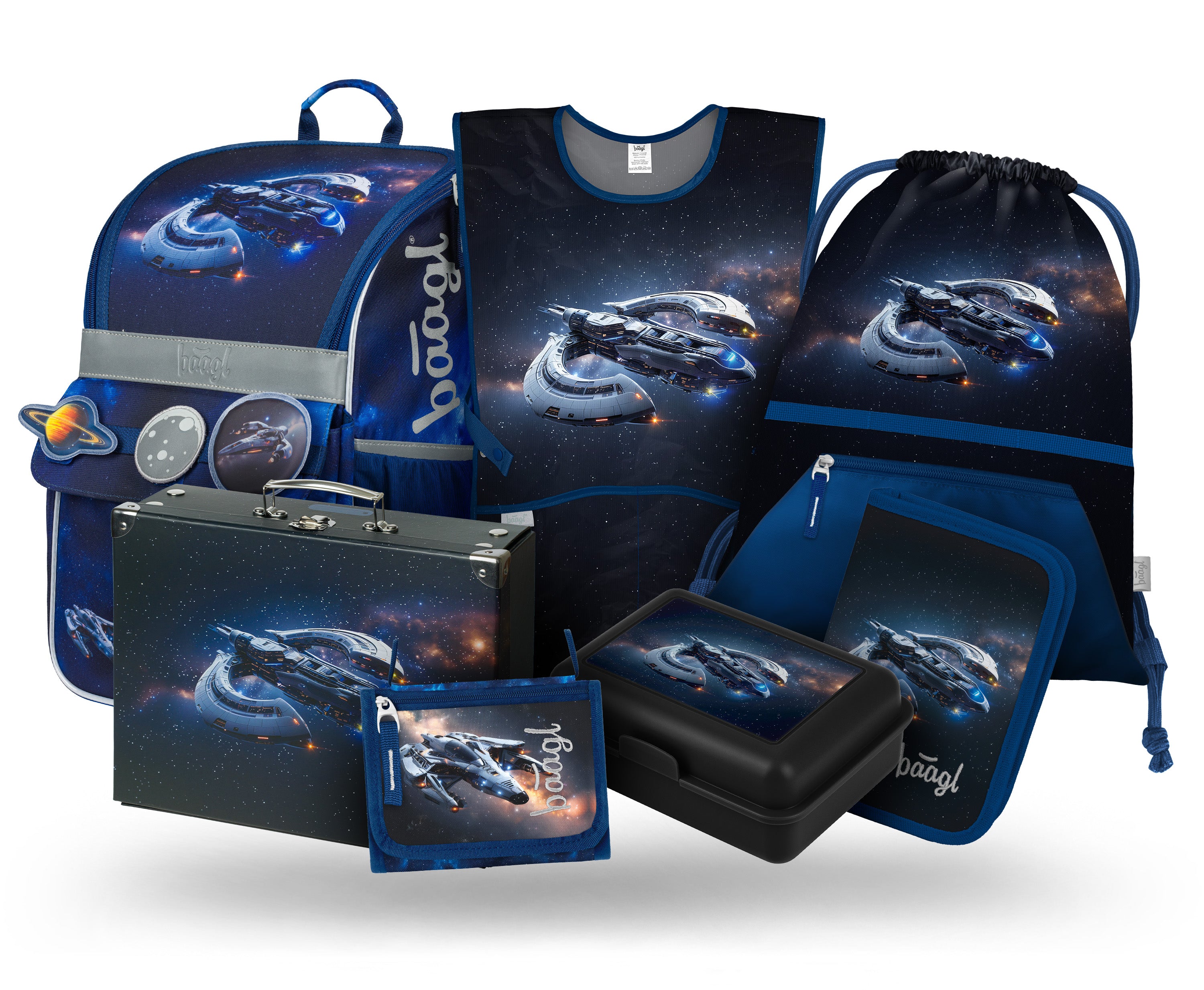 baagl-zippy-spacecraft-iii-cartable-gar-on-set image 1