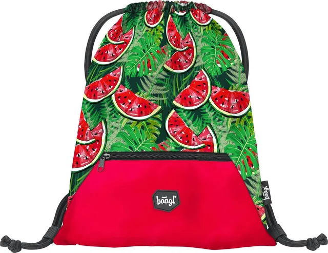 baagl-melon-sac-gym-poche-zip-enfant-lavable image 1