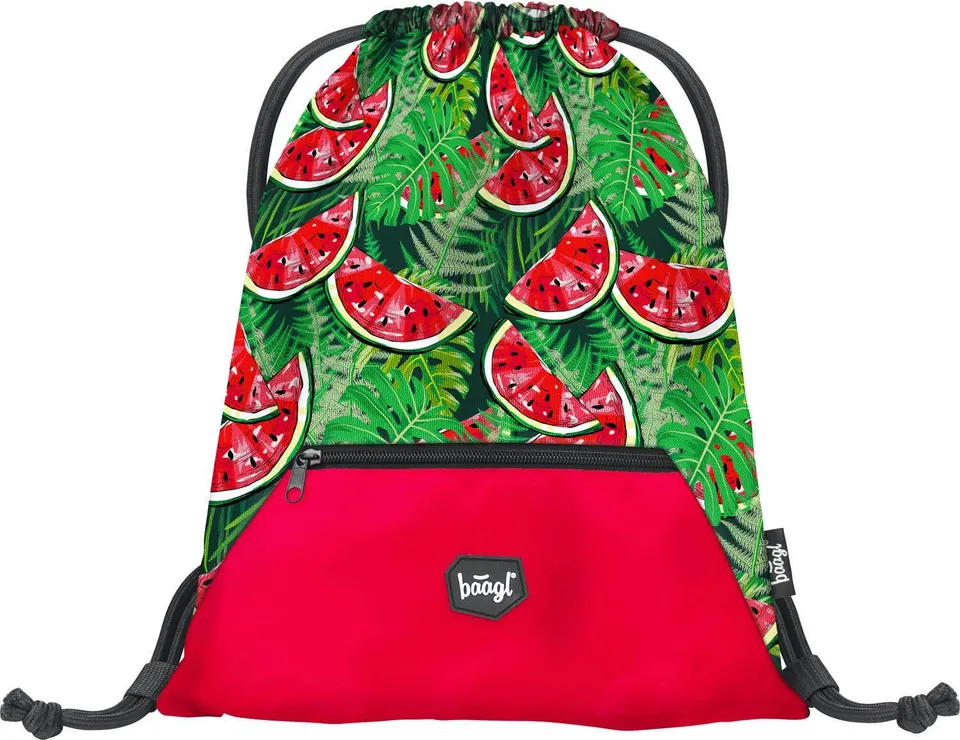 baagl-melon-sac-gym-poche-zip-enfant-lavable image 1
