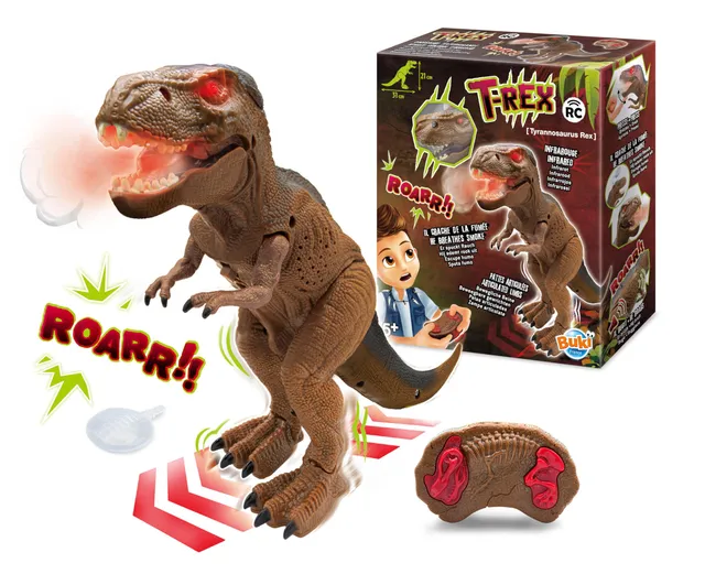 buki-t-rex-rc-dinosaure-t-l-command-fum-e-d-s-5-ans image 1
