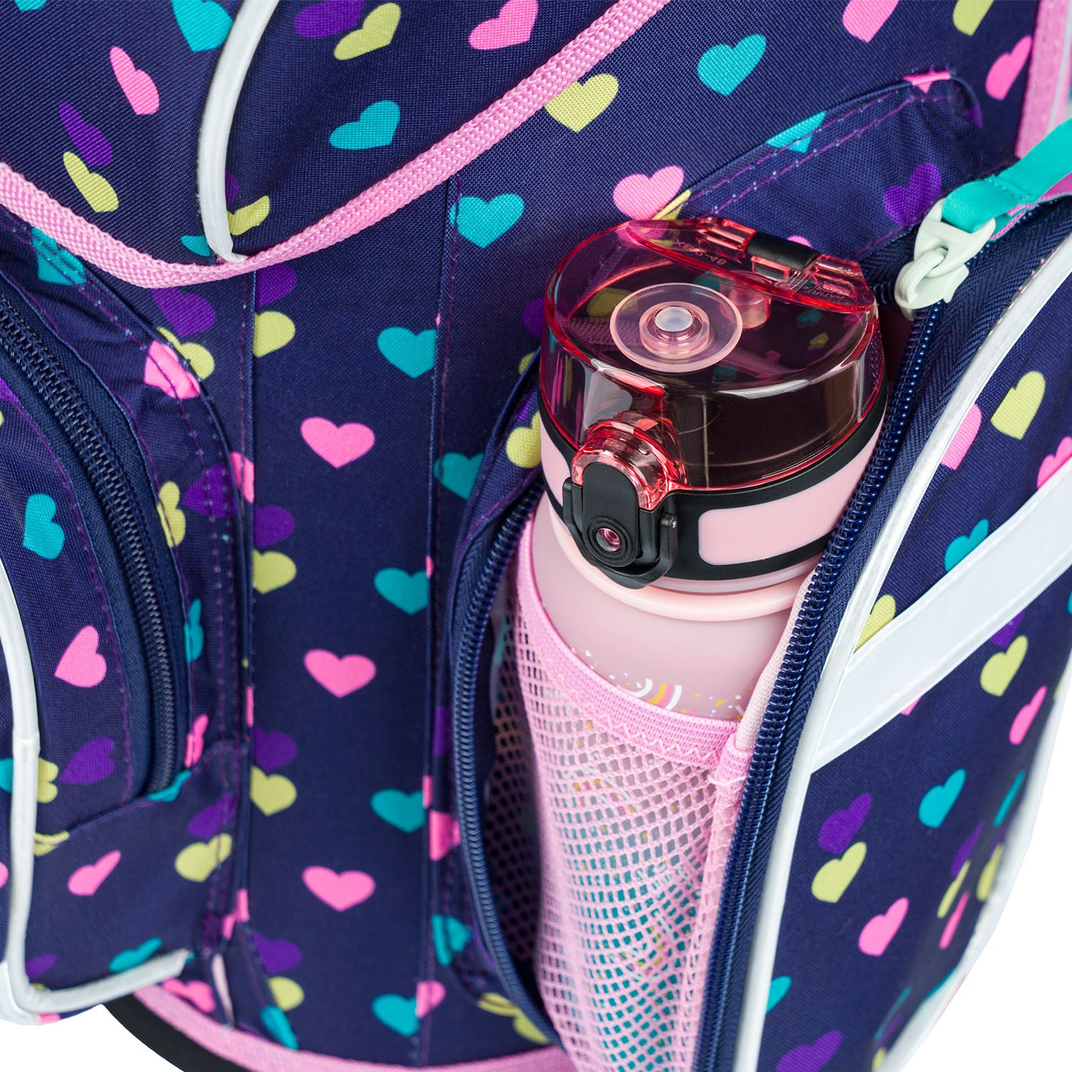 baagl-ergo-pink-hearts-cartable-rose-19-l-magn-tique image 7