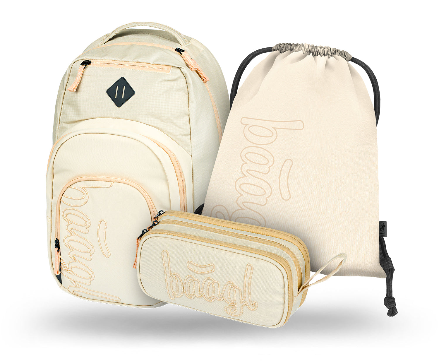 baagl-coolmate-beige-cartable-35-l-set-3-pi-ces image 1