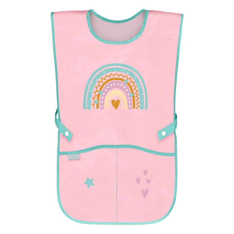 baagl-aprons-tablier-enfant-pink-rainbow-rose-poches image 1