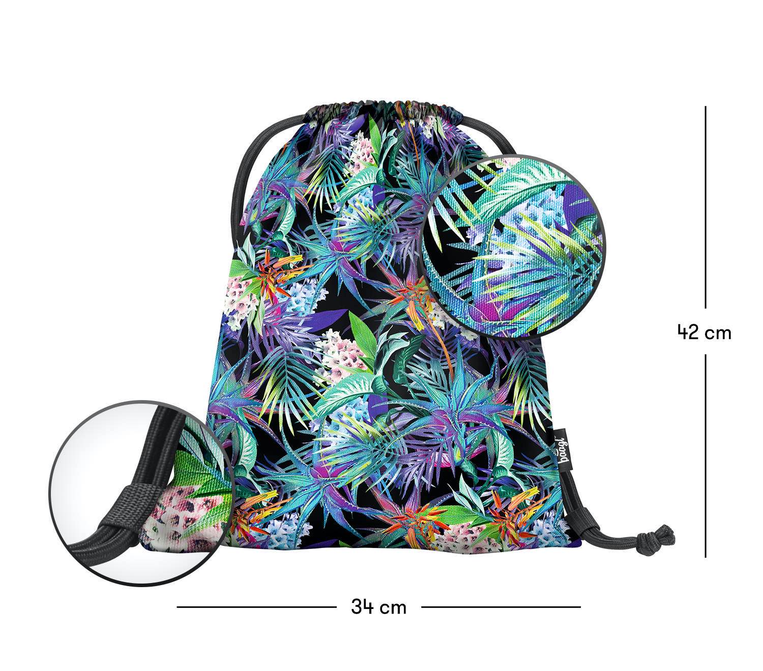 baagl-gym-sacks-sac-de-gym-jungle-motif-jungle image 3