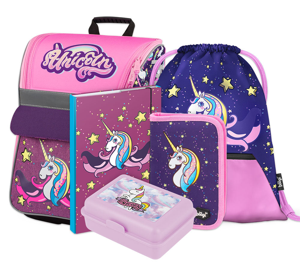 baagl-zippy-cartable-unicorn-ii-ensemble-5-pi-ces image 1