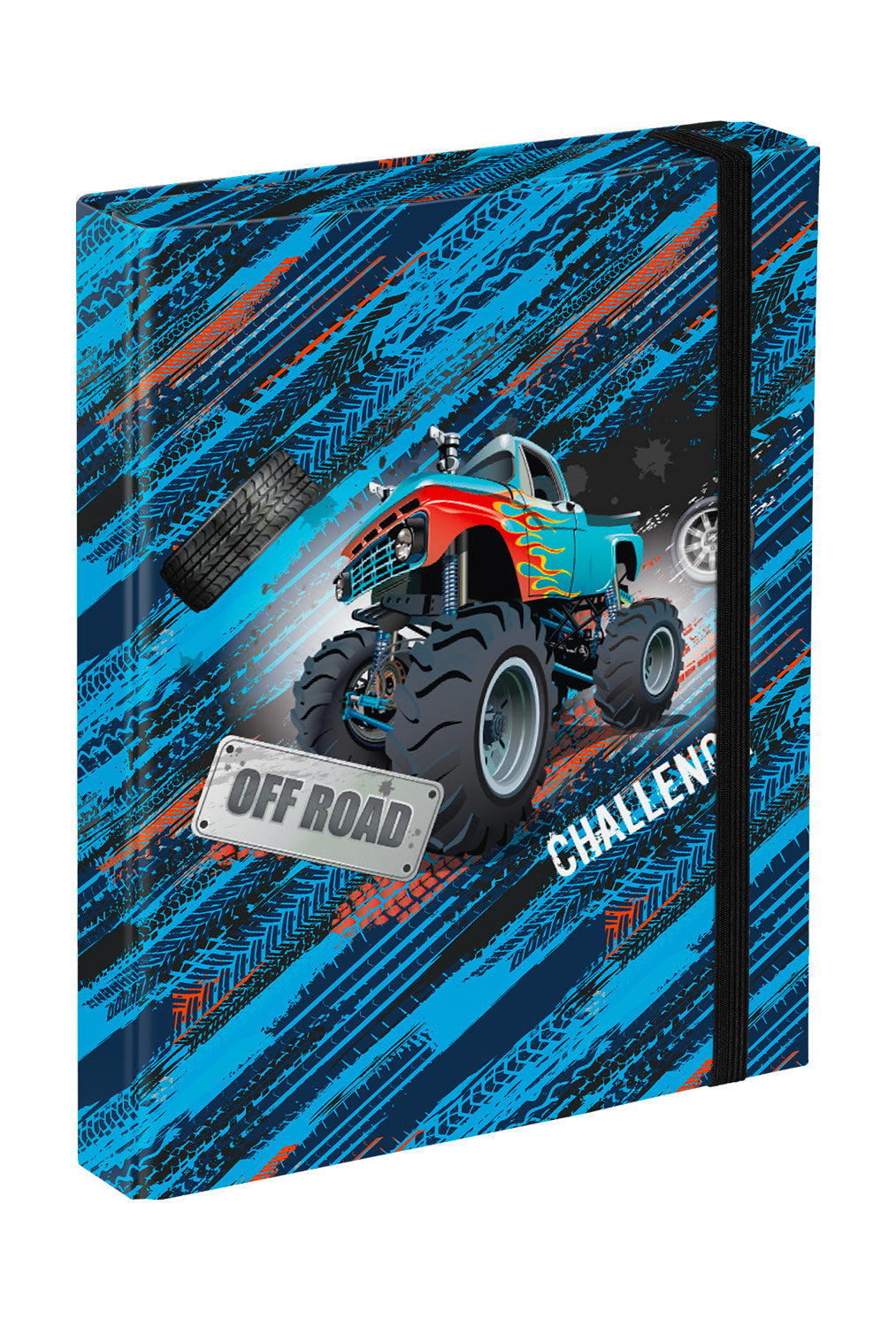 baagl-truck-chemise-scolaire-a5-lastique-motif-camion image 1