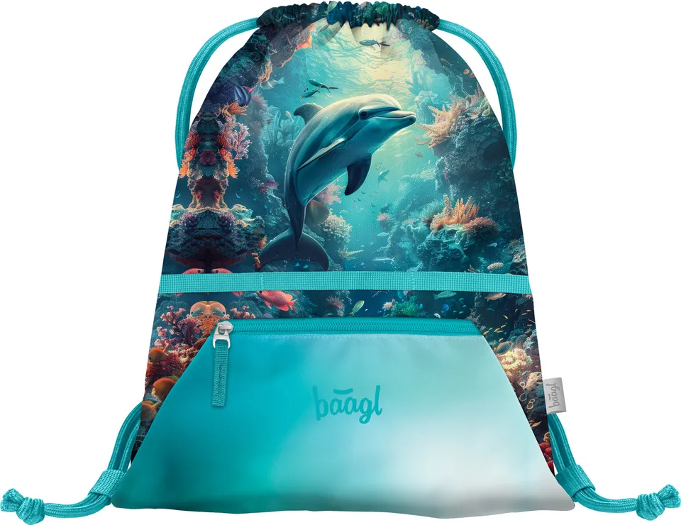 baagl-dolphin-sac-de-sport-enfant-poche-zipp-e image 1
