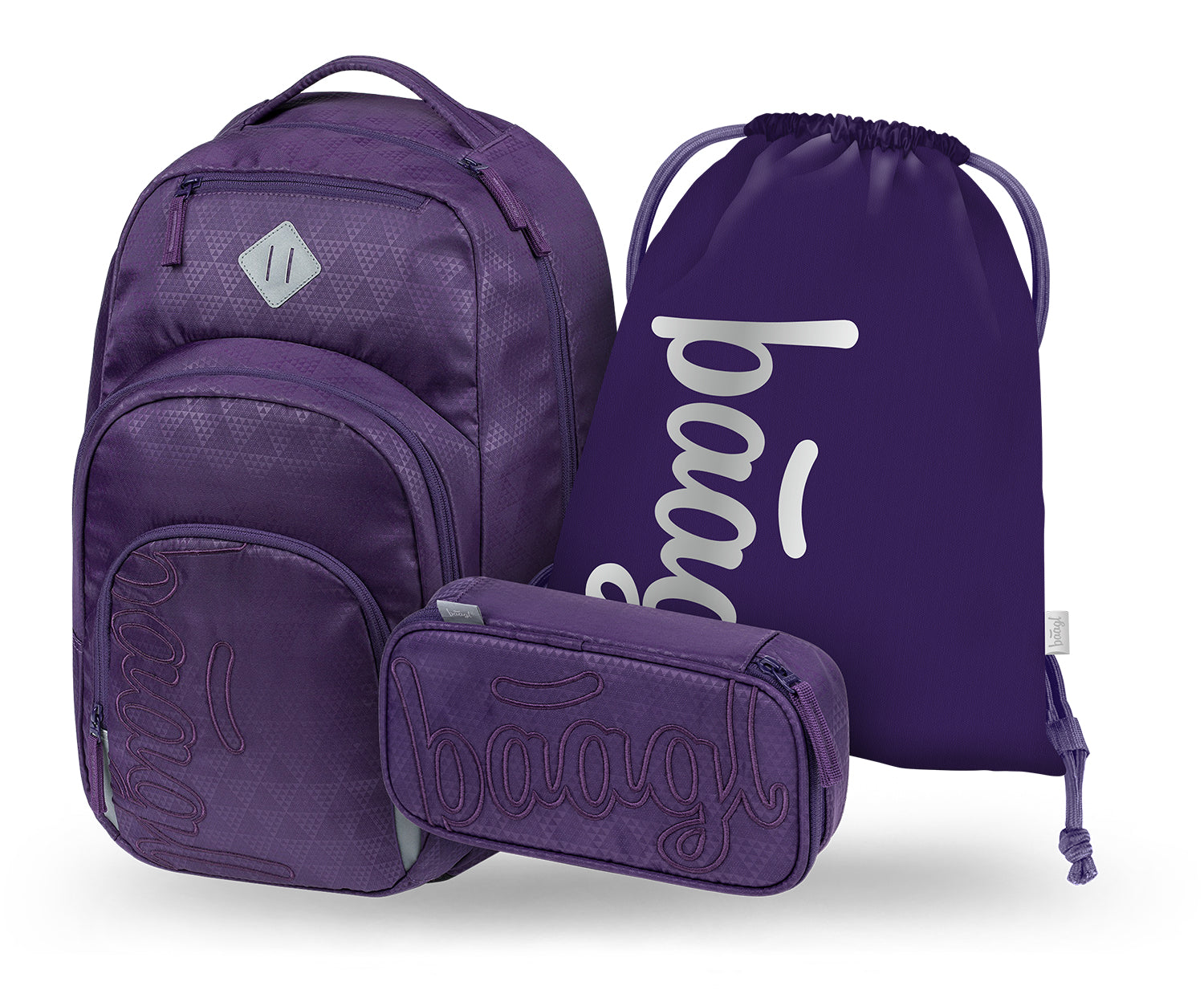 baagl-coolmate-plum-cartable-3-pi-ces-fille-ergonomique image 1