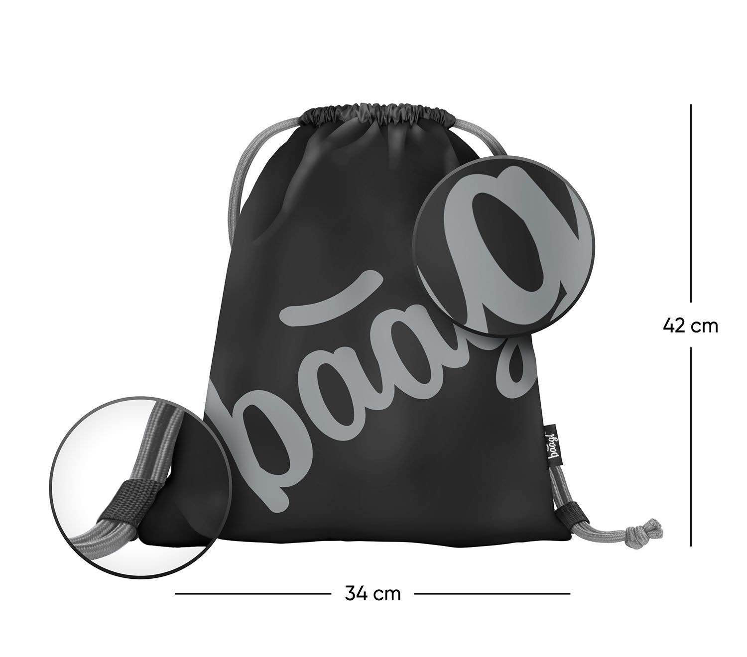 baagl-gym-sacks-sac-gym-skate-black-noir-lavable image 2