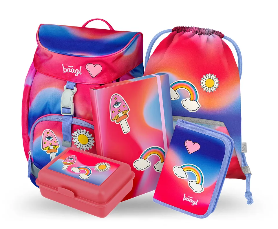 baagl-airy-rainbow-red-ii-set-scolaire-cp-fille-4-pi-ces image 1