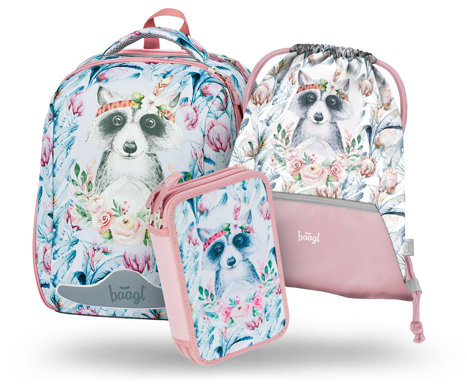 baagl-shelly-raccoon-ensemble-scolaire-3-pi-ces image 1