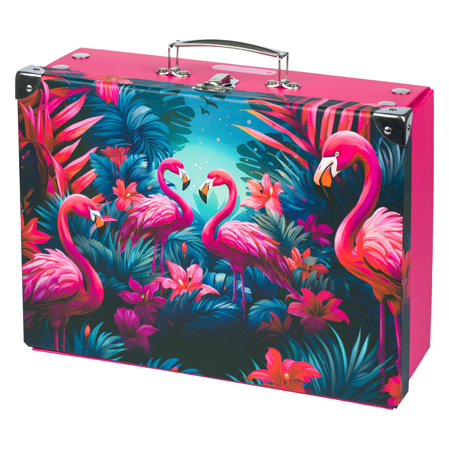 baagl-flamingos-mallette-scolaire-pliable-flamants image 1