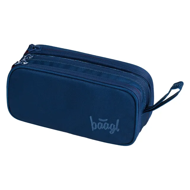 baagl-student-trousse-tudiant-bleu-marine-3-zips image 1