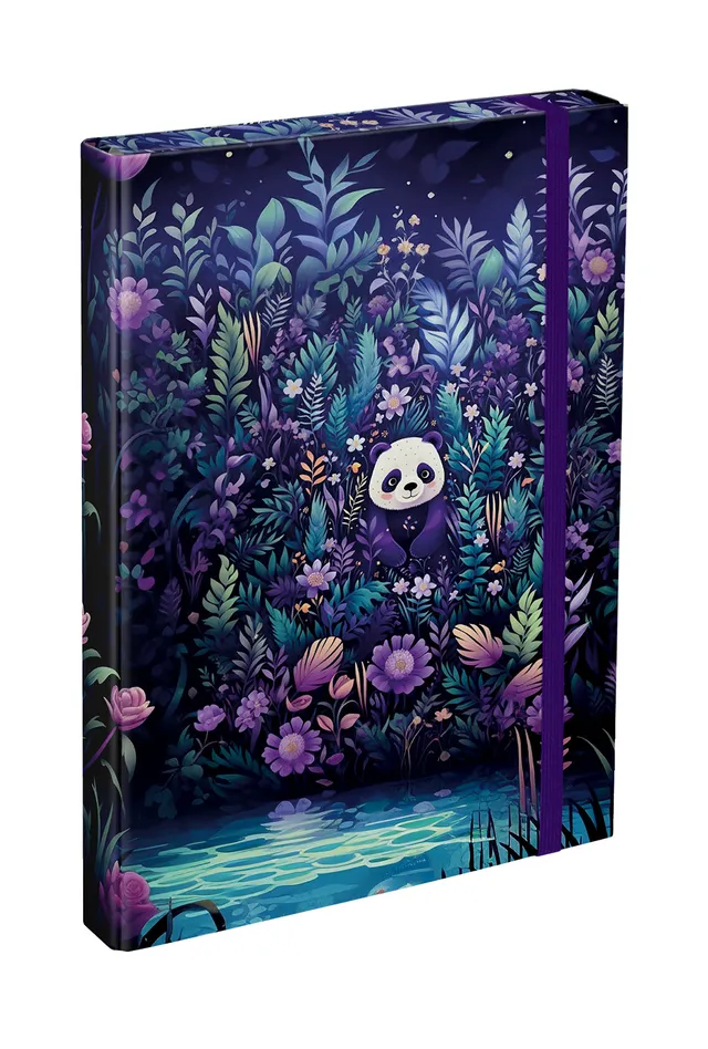 baagl-jungle-panda-chemise-enfant-a4-lastique-cahiers image 1